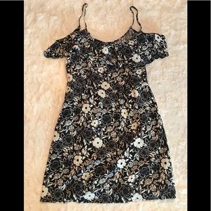 Hollister Black and White Floral Mini Dress
